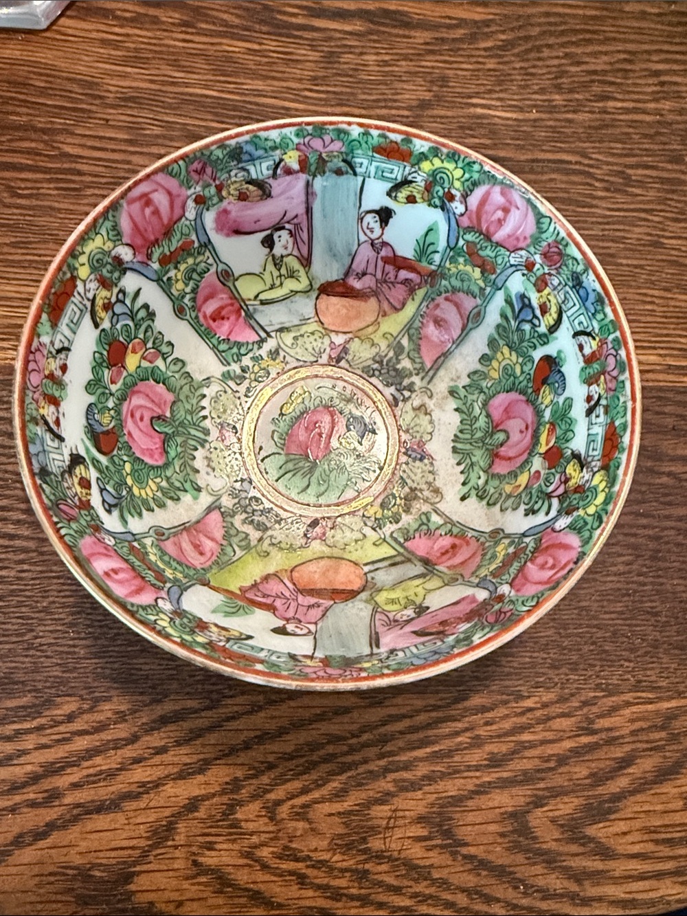 Hand-Painted Pink Floral Porcelain Small Soup Bowl or tea cup Home Art Ceramics
